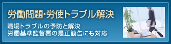 労働問題・労使トラブル解決 職場トラブルの予防と解決、労働基準監督署の是正勧告にも対応